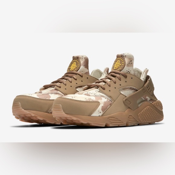Nike Air Huarache Run Desert Ore  Men’s Camouflage Sneakers 👟 - Picture 1 of 14